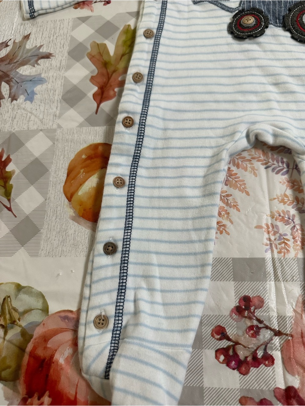 Mud Pie Baby Boy 0-3 Months Tractor Farm Animal Footed Sleeper Romper - Picture 5 of 6